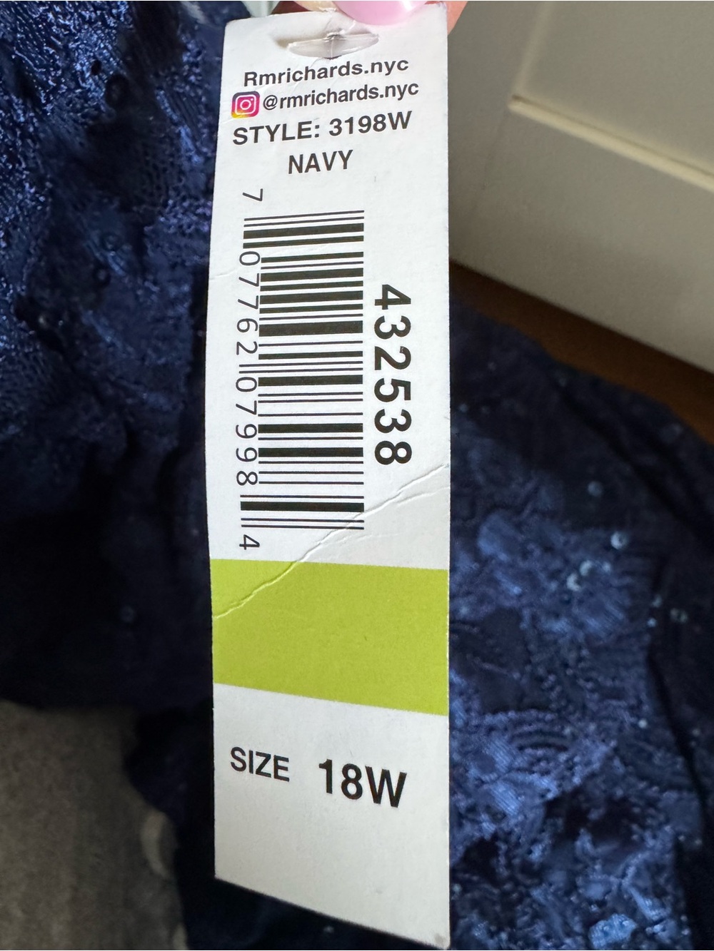 NWT R&M Richards Sparkle and Lace Gown - Picture 7 of 8